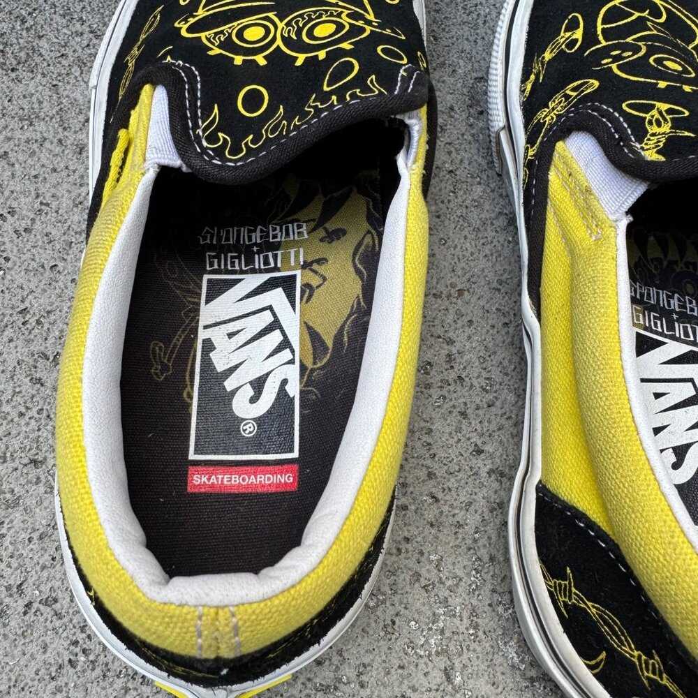 VANS X SPONGEBOB SQUAREPANTS Slip-On Sneakers Mens 4 35 Gigliotti Running Shoes - Picture 8 of 14